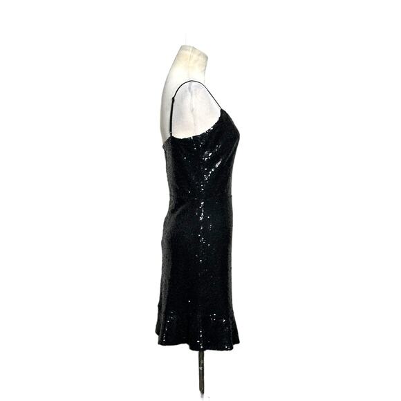 Aqua black sequin sleeveless  mini dress size M - Picture 8 of 14